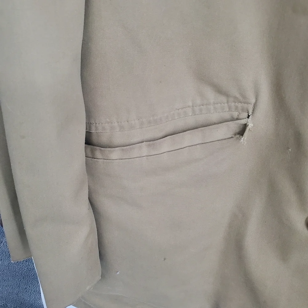 VTG Lakeland Sportswear Men's Tan Double Breasted Rancher Coat Size 42 Sherpa